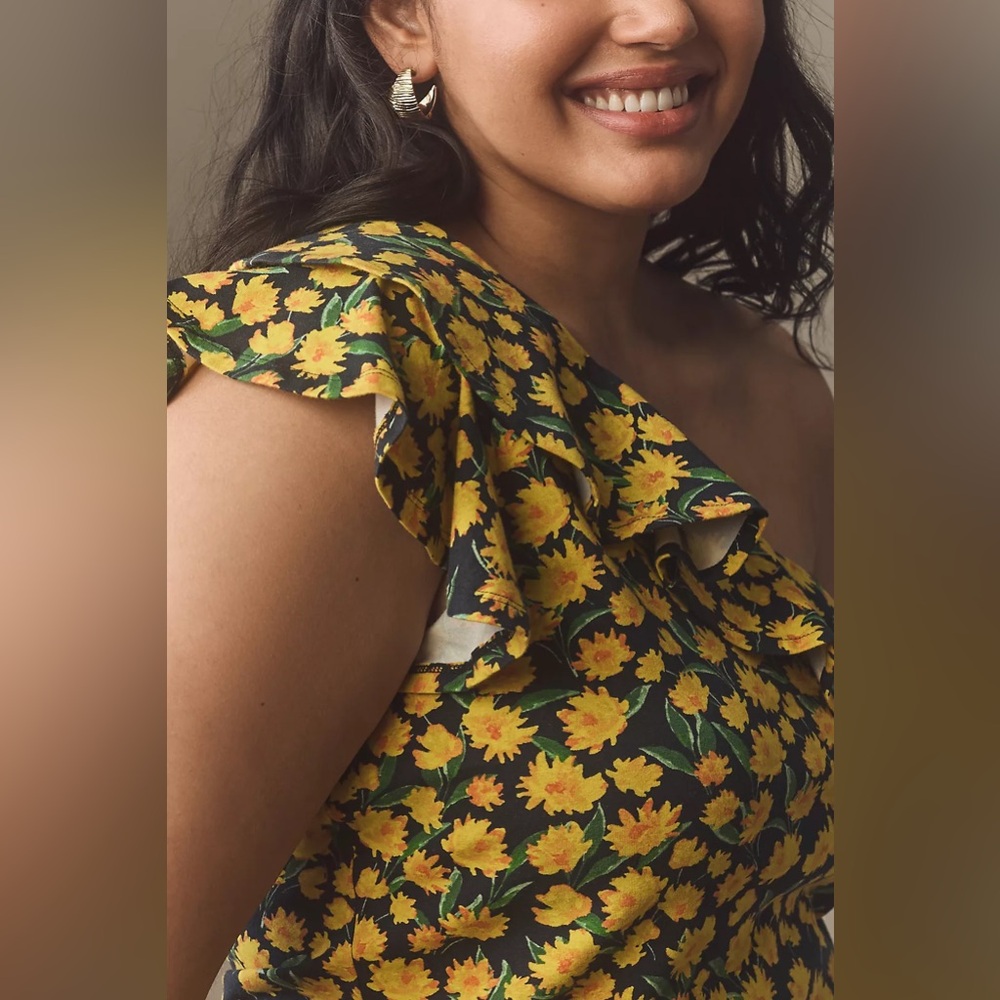 Maeve One-Shoulder Ruffled Top - Picture 5 of 12